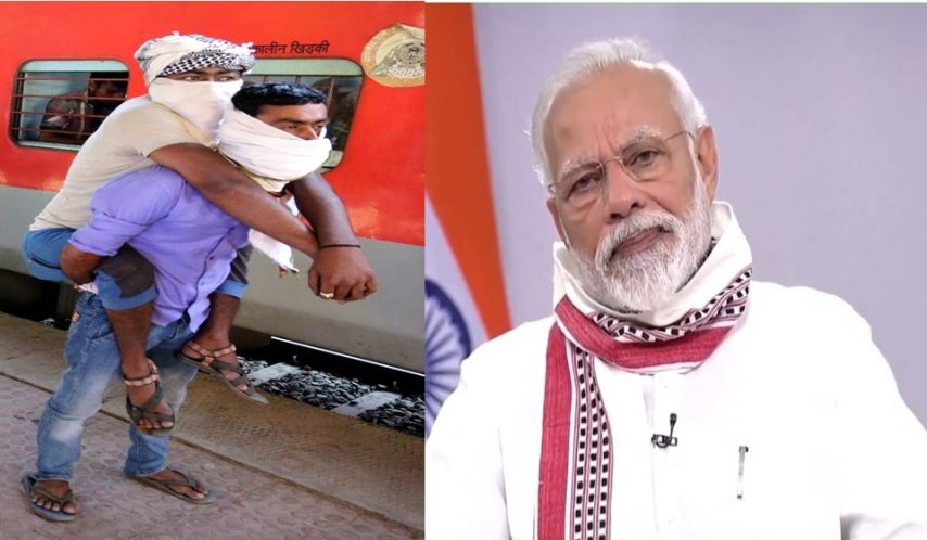 Narendra Modi and Shramik Train