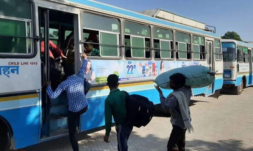 haryana buses, buses for migrant workers